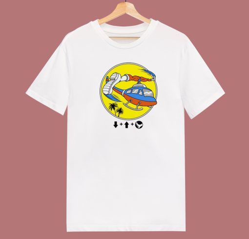 Helicopter Kick 80s T Shirt Style