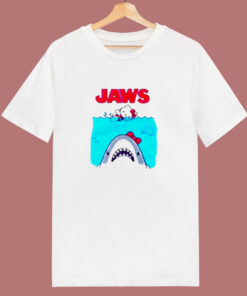 Hello Kitty Jaws Parody 80s T Shirt