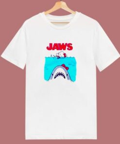 Hello Kitty Jaws Parody 80s T Shirt