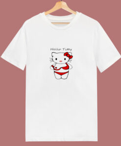 Hello Titty Funny Parody Hello Kitty 80s T Shirt
