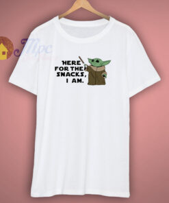 Here For The Snacks Yoda T Shirt 1