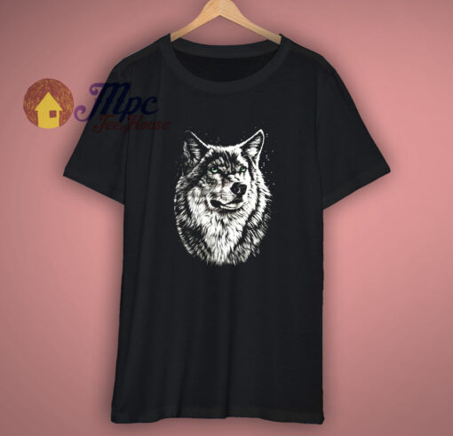 Herren Rundhals Kurzarm 3D Wolf T-Shirt