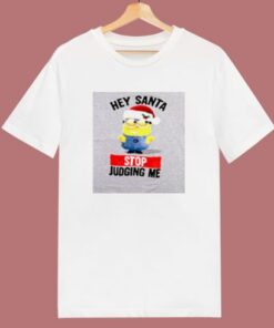 Hey Santa Stop Judging Me 80s T Shirt 1 Hey Santa Stop Judging Me 80s T Shirt 2