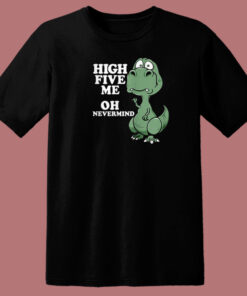 High Five Joke Dinosaur 80s T Shirt Style