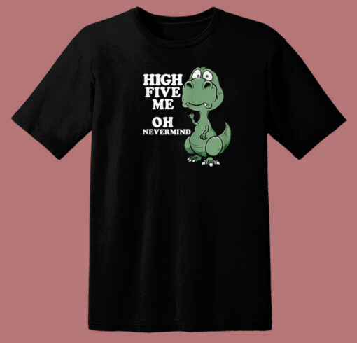 High Five Joke Dinosaur 80s T Shirt Style