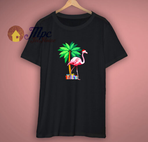 Holiday Flamingo Santa Gift T Shirt