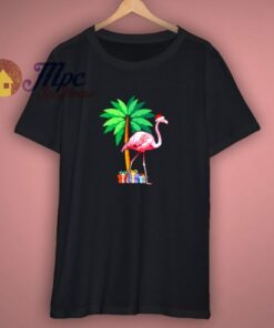 Holiday Flamingo Santa Gift T Shirt
