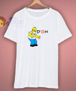 Homer Simpsom With Doh Donut Shirt