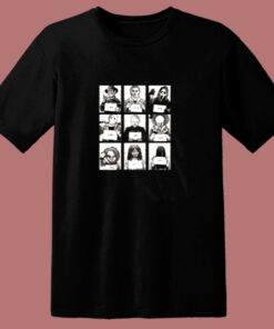 Horror Movies Killers Mugshot Year Of Appearance 80s T Shirt