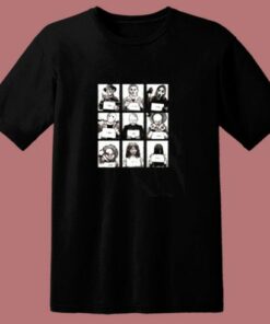 Horror Movies Killers Mugshot Year Of Appearance 80s T Shirt