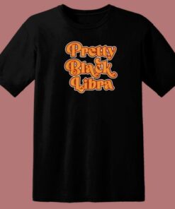 Hot Pretty Black Libra 80s T Shirt