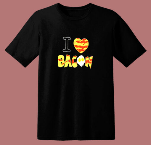 I Heart (Love) Bacon 80s T Shirt