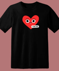 I Love You Valentines 80s T Shirt Style 1