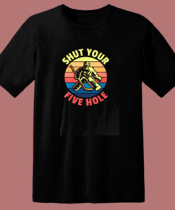 Ice Hockey Sport Game Coach Goaltender 80s T Shirt