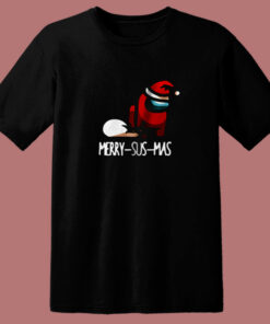 Impostor Among Us Funny Christmas Gaming 80s T Shirt 1