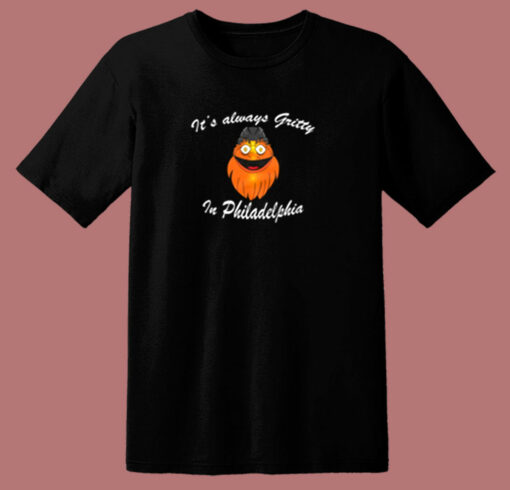 Its Always Gritty In Philadelphia Hockey Mascot 80s T Shirt