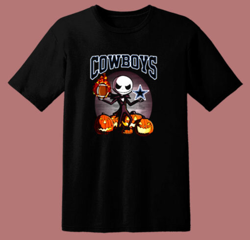 Jack Skellington Dallas Cowboys Funny 80s T Shirt
