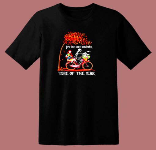 Jack Skellington Sally And Zero It’s The Most Wonderful Time Of The Year Halloween 80s T Shirt
