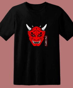 Japanese Demons Face Devil Harajuku Aesthetic 80s T Shirt