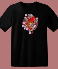 Japanese Koi Fish Cherry Blossom 80s T Shirt Style 1 Japanese Koi Fish Cherry Blossom 80s T Shirt Style 2