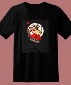 Japanese Samurai Katanas And Tattoos 80s T Shirt