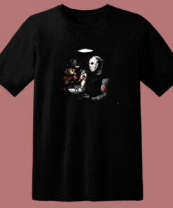Jason V Freddy Krueger Tattoo Ink Machine 80s T Shirt