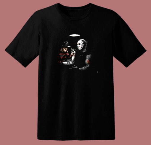 Jason V Freddy Krueger Tattoo Ink Machine 80s T Shirt