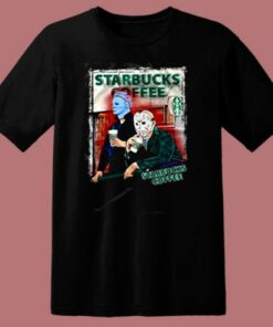 Jason Voorhees And Michael Myers Drink Starbucks 80s T Shirt