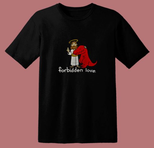 Jesus Forbidden Love Dino 80s T Shirt
