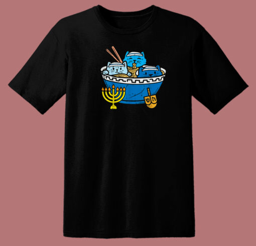 Jewish Cats Ramen Funny 80s T Shirt Style