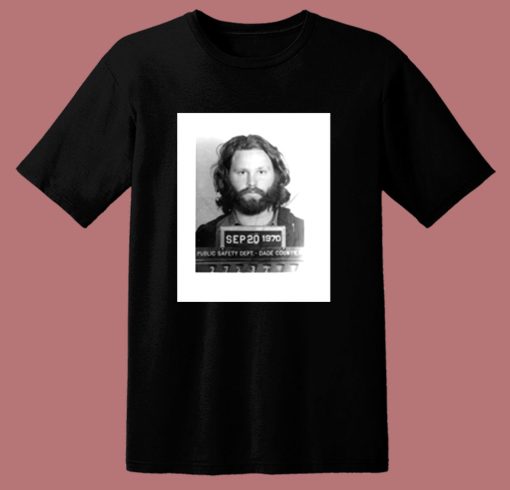 Jim Morrison Mugshot 80s T Shirt