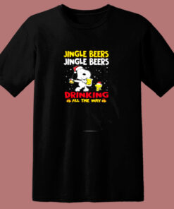Jingle Beers Jingle Beers Drinking All The Way Snoopy 80s T Shirt