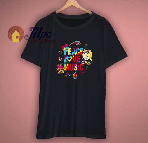 JoJo Siwa Peace Love Music Rainbow T Shirt