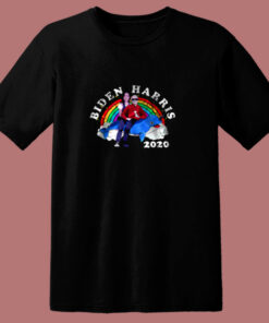 Joe Biden Kamala Harris 2020 Riding Narwhal Anti Trump 80s T Shirt