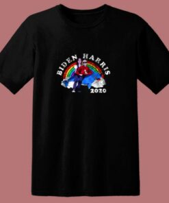 Joe Biden Kamala Harris 2020 Riding Narwhal Anti Trump 80s T Shirt