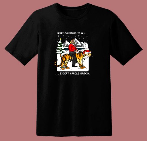 Joe Exotic Tiger King Merry Christmas 80s T Shirt