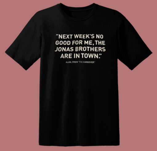 Jonas Brothers Hangover Tour T Shirt Style