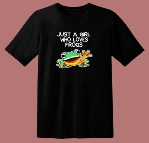 Just A Girl Who Loves Frogs 80s T Shirt