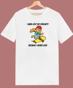 I Have Lost My Virginity Garfield T Shirt Style On Sale 2