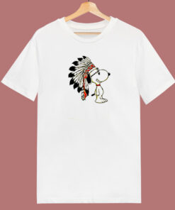 Indian Funny Snoopy Dog Cute Peanuts 80s T Shirt