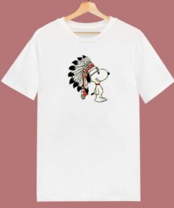 Indian Funny Snoopy Dog Cute Peanuts 80s T Shirt