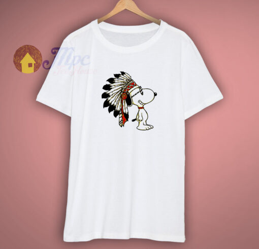 Indian Snoopy White T Shirt