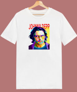 Johnny Depp Colorful Pop Art Portrait 80s T Shirt