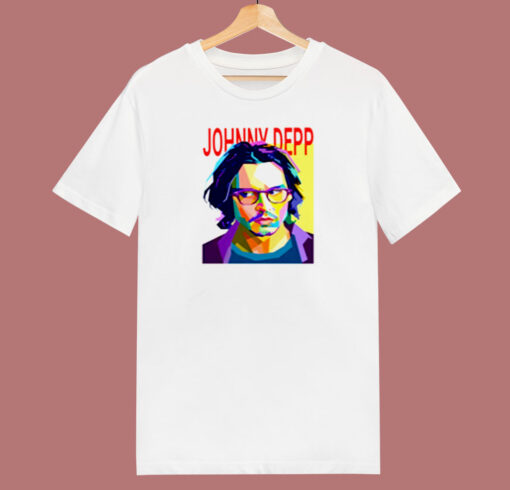 Johnny Depp Colorful Pop Art Portrait 80s T Shirt