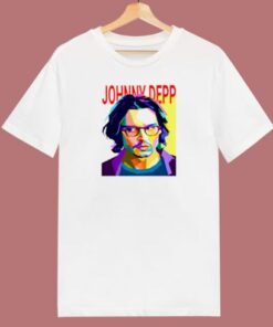 Johnny Depp Colorful Pop Art Portrait 80s T Shirt