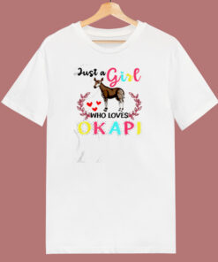 Just A Girl Who Loves Okapisss 80s T Shirt