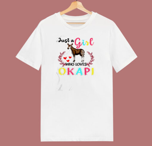 Just A Girl Who Loves Okapisss 80s T Shirt