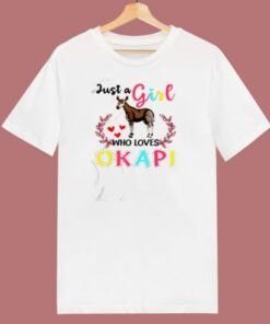 Just A Girl Who Loves Okapisss 80s T Shirt