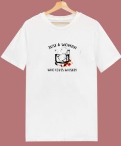 Just A Woman Who Loves Whiskey 80s T Shirt