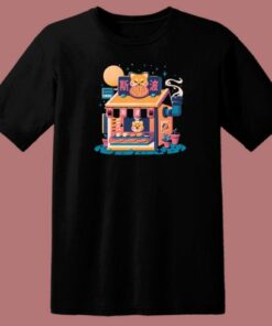 Kawaii Pizza Cute Dog 80s T Shirt Style